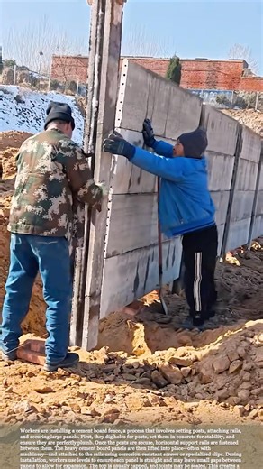How to Build a Cement Board Fence Step-by-Step #relaxing #satisfying #hardwork