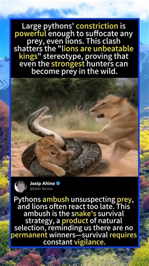 Python vs Lion Cub: Deadly Constriction Ambush in the Desert#ConstrictionAmbush #WildlifeEncounter