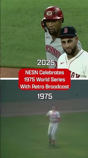 NESN celebrates 1975 World Series with a retro broadcast 🎥 #mlb #baseball #retro