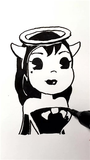 How to Draw Alice Angel #aliceangel #bendy #drawing