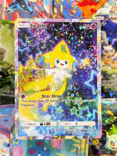 Jirachi Handmade Tcg Proxy Fan Art Card Full Art Promo Set - Etsy