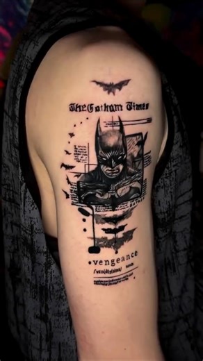 Batman Custom Tattoo Design #Tattoo #usa #shorts #reels #batmantattoo Batman Batman | Rohit Kumre