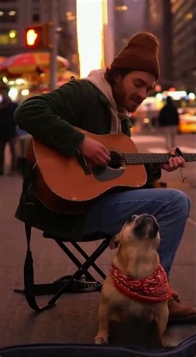 Street Musician & His Frenchie Sidekick Steal Hearts in the City 🎸🐶