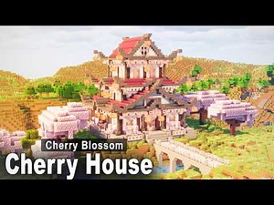 Minecraft: How to build a Japanese Cherry House | Easy Tutorial