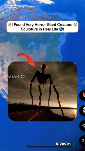 🔥I Found Very Scary Giant Creature Spotted On Google Earth 🌍! #shorts #findwouldexploring #earth