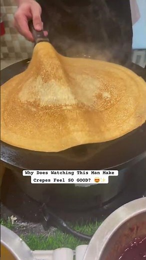 Watch This! Man Makes Perfect Crepes Like a Pro ✨So Satisfying #crepe #realcookingvideo #shorts