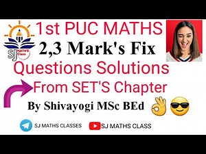 1st pu SET'S Full chapter revision in 30 minutes/Sets full chapterrevision/1,2,3M important question