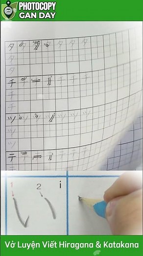 Vở luyện viết tiếng Nhật N5 tối giản 🇯🇵 Trọn bộ Hiragana & Katakana