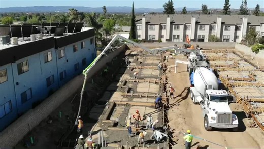 Post-Tension Monolithic Slab Pour for the Foothill Villas Townhome Project. | Andrew Moreno