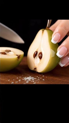 GLASS Pear Smooth Slicing | Realistic Glass Fruit ASMR 🍐✨