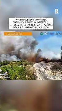 Un ampio incendio si è sviluppato ad Agnano, nel territorio del Comune di Pozzuoli