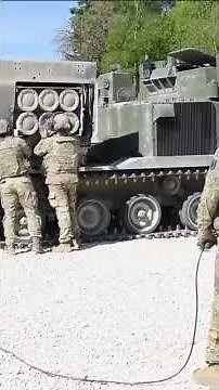 🔄 Loading the M270 MLRS: Step-by-Step Guide to Reloading the Beast! 🚀 #MLRS #MilitaryTechnology