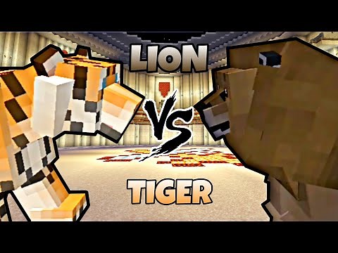 LION VS TIGER (Minecraft Mob Battle)