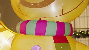 Joyfy 8 ft. Christmas Inflatable Gingerbread Man with Candy Cane, Blow Up Inflatable Yard Decoration with Build-in LEDs 30106-B