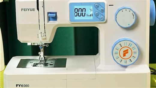 飞跃360AI语音智能电动缝纫机锁边教学