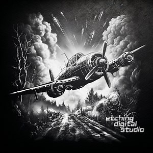 Aircraft PNG for CNC Laser Engrave, Laser Burn, American Soldier, WW2, Warfare, Lightburn File, Slate Engraving, Digital PNG, Illusion Laser - Etsy