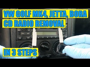 TUTORIAL: How to remove CD Radio VW Golf Mk4, Bora, Jetta in 3 simple steps!