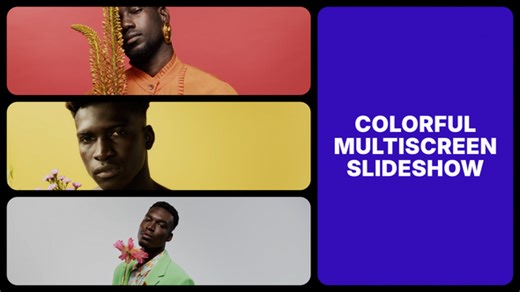 Colorful Split Screen Slideshow