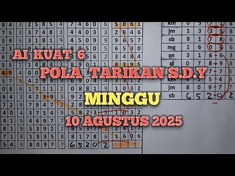 Analisis Pola Angka SDY Minggu 10 AGUSTUS 2025 | Data Statistik Lengkap PREDIKSI SDY HARI INI