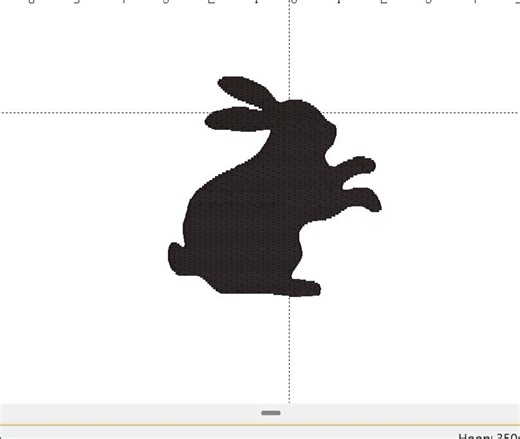 rabbit fill embroidery design
