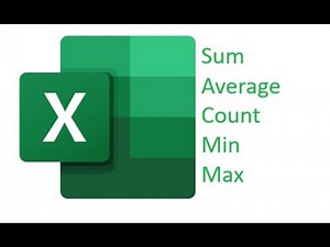 How to Use SUM, AVERAGE, MIN, MAX, and COUNT in Microsoft Excel | Excel Functions Tutorial