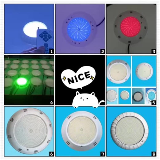 IP68 18W RGB Color-Changing LED Plastic Underwater Swimming Pool Light CE Certified Dimmable Low Voltage AC/DC 12V 2-Year