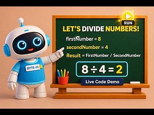 Division in Python for Kids | Live Coding Demo 🤖🐍