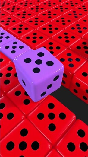 Red and Purple Dice Grid Pattern 🎲✨ #oddlysatisfying #3danimation