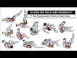 10 MIN SIX PACK ABS WORKOUT | 11 No Equipment Home Exercises