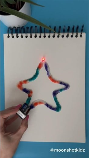 DIY salt electric circuit star. Easy stem project for beginners. #science #stem #experiment