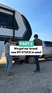 The sand saga continues! Thankfully, we found the solution. 🙌🏻 We’re Joseph and Kalyn, full-time RVers for nearly 7 years. Follow @openroading if you want to hang out with us and see what life on the road truly looks like! | Open Roading