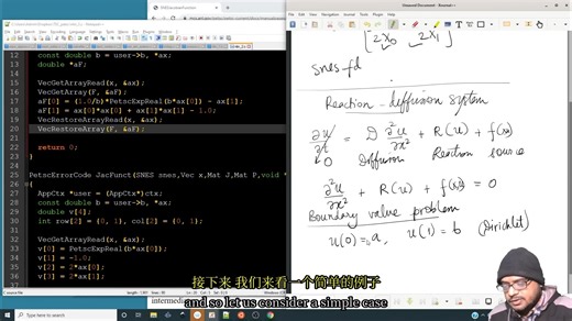 Nonlinear solver with Jacobian in PETSc