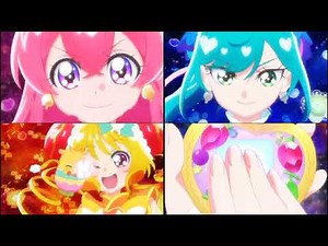 Delicious Party Precure Transformation Comparison 💗💙🧡💛