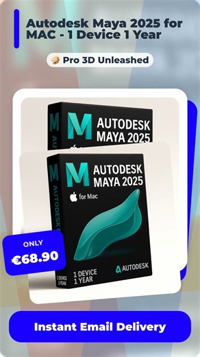 Autodesk Maya 2025 MAC 1 Year – Only €68.90