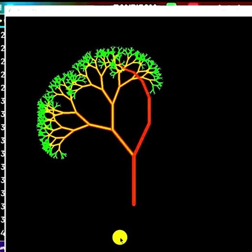 Python Turtle "Tree Drawing" #coding #python #learnpython #programming#shorts #ytshorts