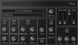 Lostin70's releases Keys Of The 70's free virtual keyboard plugin