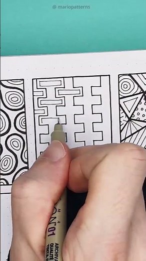 How To Draw a Bricks Pattern Step by Step | Geometric Zen Doodle Tutorial