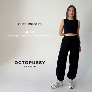 Cuff Joggers Sewing Pattern | Printable PDF | Sizes XS–XL | Octopussy Studio Pattern - Etsy UK