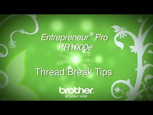 How To Fix a Thread Break on the Brother Entrepreneur Pro PR1000e Multi-Needle Embroidery Machine