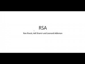 RSA Verschlüsselung erklärt