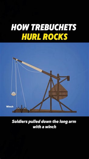 How trebuchets hurl rocks #sciencetok #knowledge #america #fyp #rock