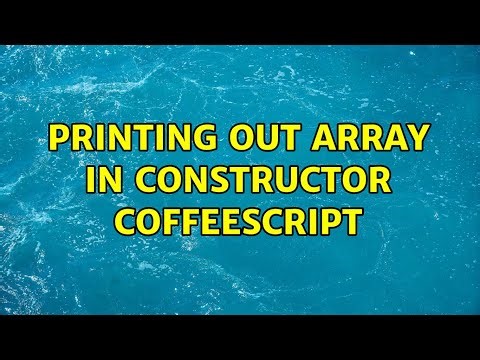Printing out array in constructor coffeescript