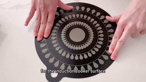 9.5 Inch Thermochromic Silicone Induction Cooktop Protect Mat,2Pcs Induction Cooktop Protective Cover,Non-Slip Pads to Prevent Pots and Pans from Sliding While Cooking