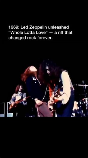 Unforgettable Concerts on Instagram: "⚡ Led Zeppelin – “Whole Lotta Love” (1969) Released in 1969 on Led Zeppelin II, “Whole Lotta Love” became the band’s first U.S. Top 10 hit and one of the most explosive hard‑rock tracks ever recorded. Jimmy Page’s iconic riff, Robert Plant’s primal vocals, John Bonham’s thunderous drumming, and John Paul Jones’ bass groove created a sound that was raw, sensual, and revolutionary. Live, Zeppelin stretched the song into sprawling jams — psychedelic breakdowns,