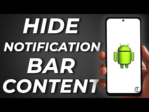 How To Hide Message Content In the Notification Bar (Android)