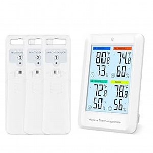 AMIR Indoor Outdoor Thermometer Hygrometer Wireless Weather Stations, Digital Hygrometer Indoor Thermometer with 3 Remote Sensors, Temperature Humidity Monitor Gauge with Backlight, 328ft Range