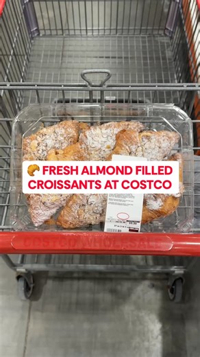 CostcoWins on Instagram: "Costco just added Twice Baked Almond Filled Croissants to the bakery, and they look bakery case level impressive 🥐 The flaky layers, almond filling, and sliced almonds on top make them hard to pass up 😍($9.99) #costco #costcofinds #bakeryfinds"
