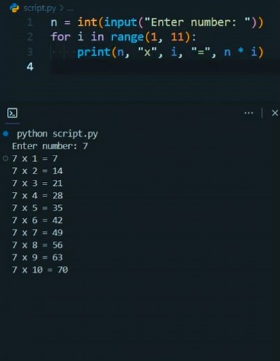 Python Trick: Multiplication Table Generator in 10 Seconds #Shorts