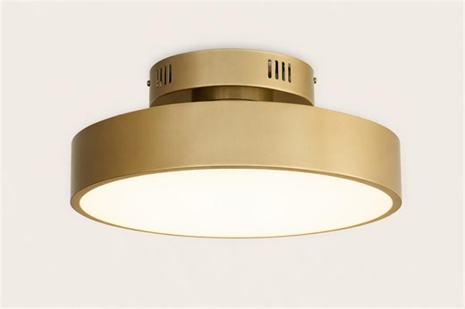 Modern Gold LED Ceiling Light – Flush Mount, 40cm Diameter, 30W Lamp - Etsy