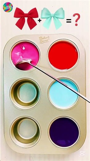 🎨 Color Palette / Scarlet Red + Baby Blue + Bright Violet | Vivid Sky Bloom#colormixing#colormix#art